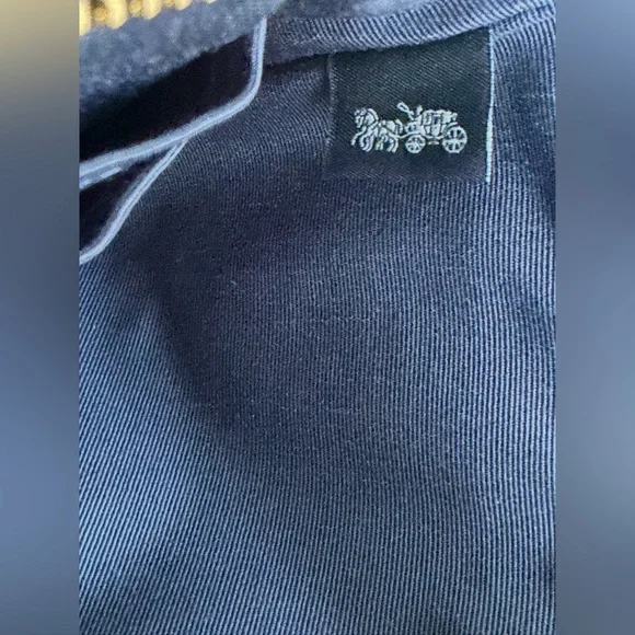 Coach Midnight Blue Corner Zip Crossgrain Leather Wristlet NWOT - Picture 12 of 12